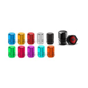 Various colour valve caps set of 4